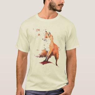 Red Fox Waterverf T-shirt