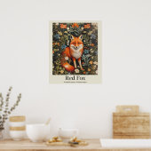 Red Fox Wetenschappelijke naam Wildlife Poster (Keuken)