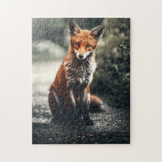 Red Fox Wilde Hunting Animals Forest Natuur Scener Legpuzzel (Verticaal)