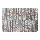 Red Fox Winter Gray Bossen Bath Mat Neutral Tones (Voorkant)