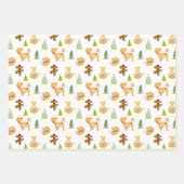 Red Fox Woodland Wildlife Pattern Inpakpapier Vel (Voorkant 3)