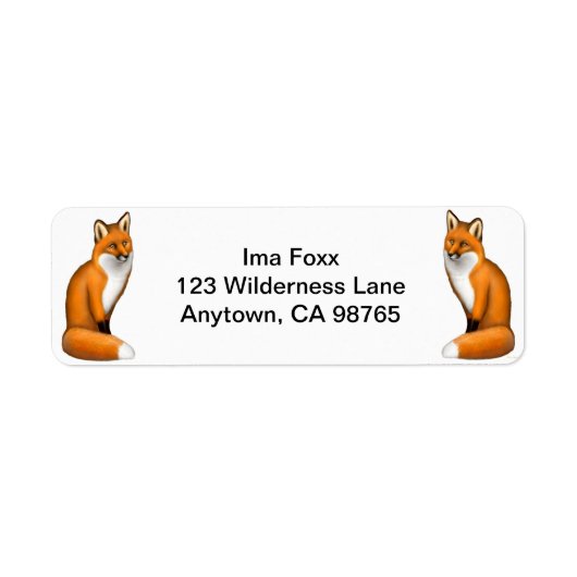 Red Foxes Etiket (Voorkant)