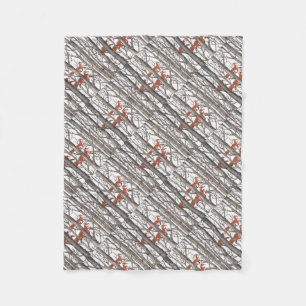 Red Foxes in Bossen Kunstmatig thuisdecor Fleece Deken