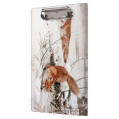 Red Foxes in Snow at Winter (by Wilhelm Kuhnert) Klembord (Links)