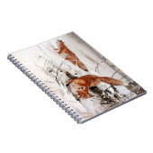 Red Foxes in Snow at Winter (by Wilhelm Kuhnert) Notitieboek (Rechterzijde)