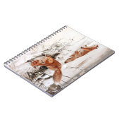 Red Foxes in Snow at Winter (by Wilhelm Kuhnert) Notitieboek (Linkerzijde)