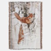 Red Foxes in the Winter Snow (by Wilhelm Kuhnert) Deken (Voorkant Verticaal)