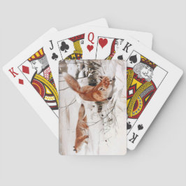 Red Foxes in the Winter Snow (by Wilhelm Kuhnert) Pokerkaarten