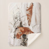 Red Foxes in the Winter Snow (by Wilhelm Kuhnert) Sherpa Deken (Voorkant)