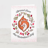 Red Foxes Valentijn Love Kaart (Voorkant)
