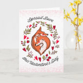 Red Foxes Valentijn Love Kaart (Gele Bloem)