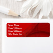 Red Fractal Background Return Address Sticker (Insitu)