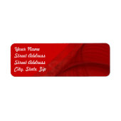 Red Fractal Background Return Address Sticker (Voorkant)