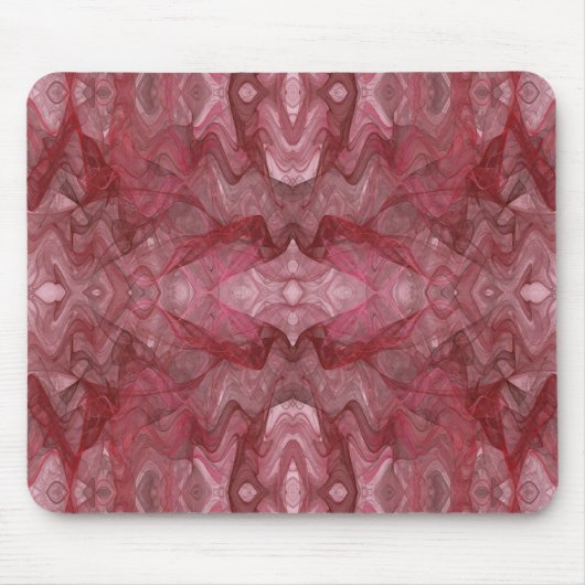 Red Fractal Mousepad Muismat (Voorkant)