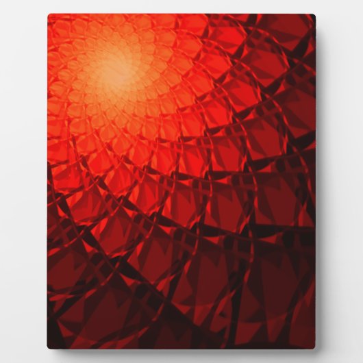 Red Fractal Pattern Fotoplaat (Voorkant)