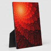 Red Fractal Pattern Fotoplaat (Zijkant)