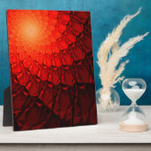 Red Fractal Pattern Fotoplaat (Zijkant)