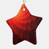 Red Fractal Pattern Keramisch Ornament (Links)