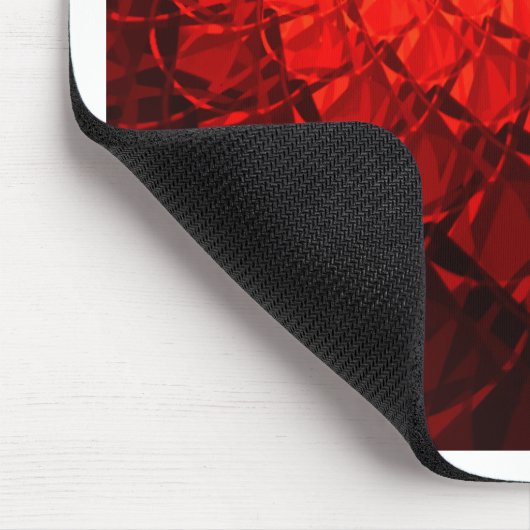 Red Fractal Pattern Muismat (Hoek)