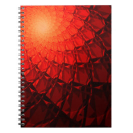 Red Fractal Pattern Notitieboek