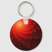 Red Fractal Pattern Sleutelhanger (Voorkant)
