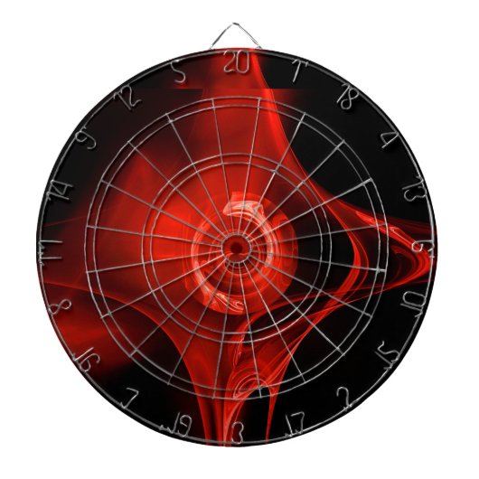 RED FRACTAL ROOS DARTBORD (Voorkant)