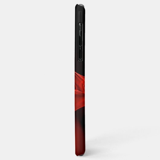 RED FRACTAL ROOS IN ZWART Case-Mate iPhone CASE (Achterkant/links)