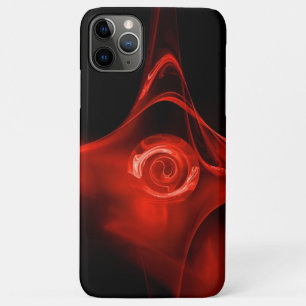 RED FRACTAL ROOS IN ZWART Case-Mate iPhone CASE