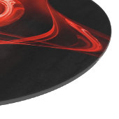 RED FRACTAL ROOS IN ZWART SNIJPLANK (Hoek)