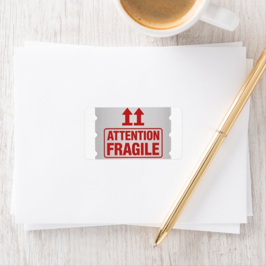 Red Fragile Handle with Care Mailing Label images2 (Insitu)