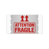 Red Fragile Handle with Care Mailing Label images2 (Voorkant)