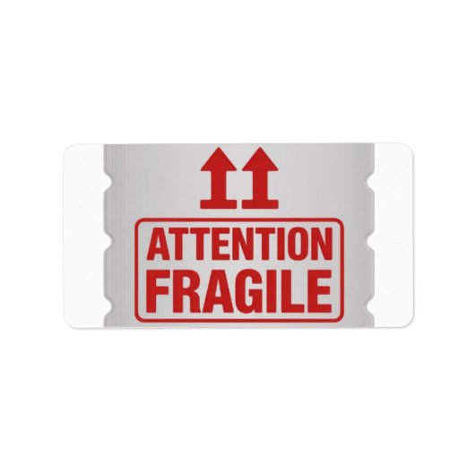 Red Fragile Handle with Care Mailing Label images2 (Voorkant)