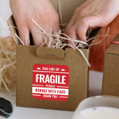 Red Fragile Label Shipping Warning Sticker