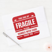 Red Fragile Label Shipping Warning Sticker (Envelop)