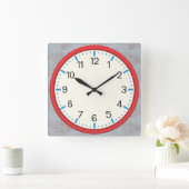 Red Frame Frosty Vierkante Klok (Huis)