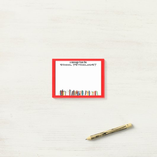Red Framed School Psychologist's Sticky Notes (Op bureau)