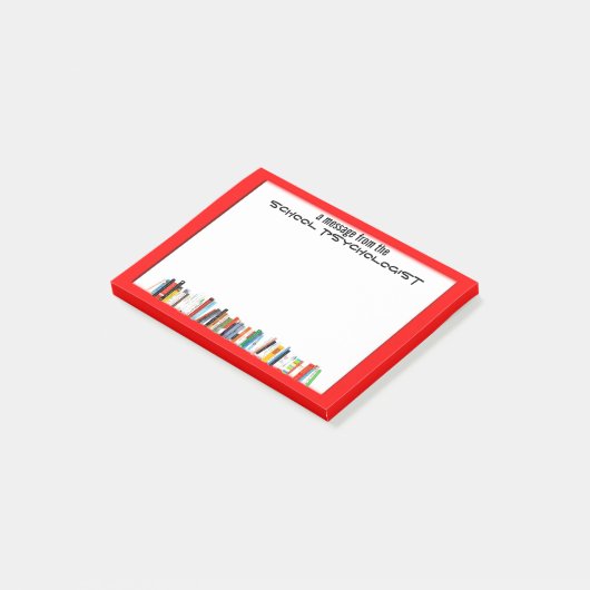 Red Framed School Psychologist's Sticky Notes (Schuin)