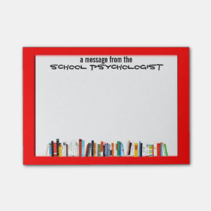 Red Framed School Psychologist's Sticky Notes