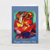 Red France Libre Roos Valentijnsdag Feestdagen Kaart (Voorkant)