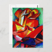 Red France Libre roos waterverf art. Briefkaart (Voorkant / Achterkant)