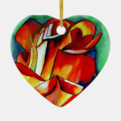 Red France Libre roos waterverf art. Keramisch Ornament (Voorkant)