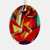 Red France Libre roos waterverf art. Keramisch Ornament (Rechts)