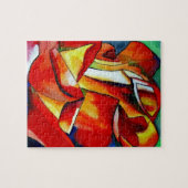 Red France Libre roos waterverf art. Legpuzzel (Horizontaal)