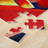 Red France Libre roos waterverf art. Legpuzzel (Zijkant)