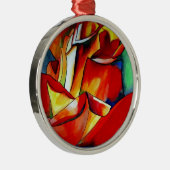 Red France Libre roos waterverf art. Metalen Ornament (Rechts)