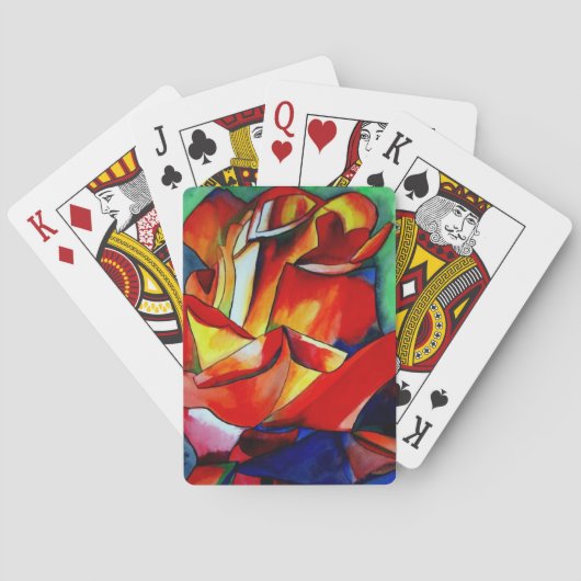 Red France Libre roos waterverf art. Pokerkaarten (Achterkant)