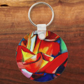 Red France Libre roos waterverf art. Sleutelhanger (Voorkant)