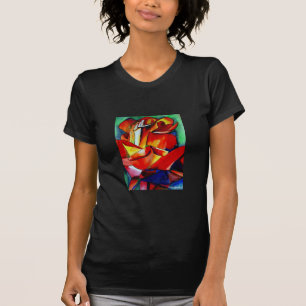 Red France Libre roos waterverf art. T-shirt