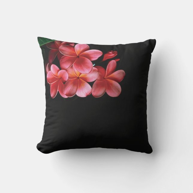 Red Frangipani Pillow Kussen (Voorkant)