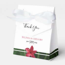 Red Frangipani Plumeria Wedding Bedankdoosjes